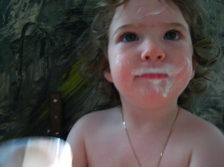 Felix trinkt Bananashake